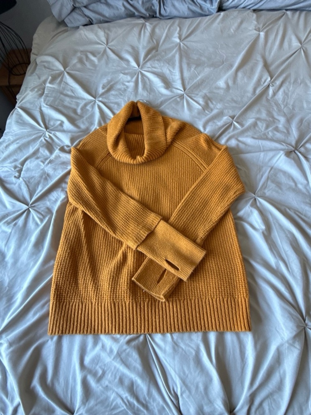 Market & Spruce Mustard Cowl Neck Sweater